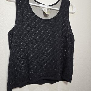 Jones New York Rhinestone Diamond Stich Top